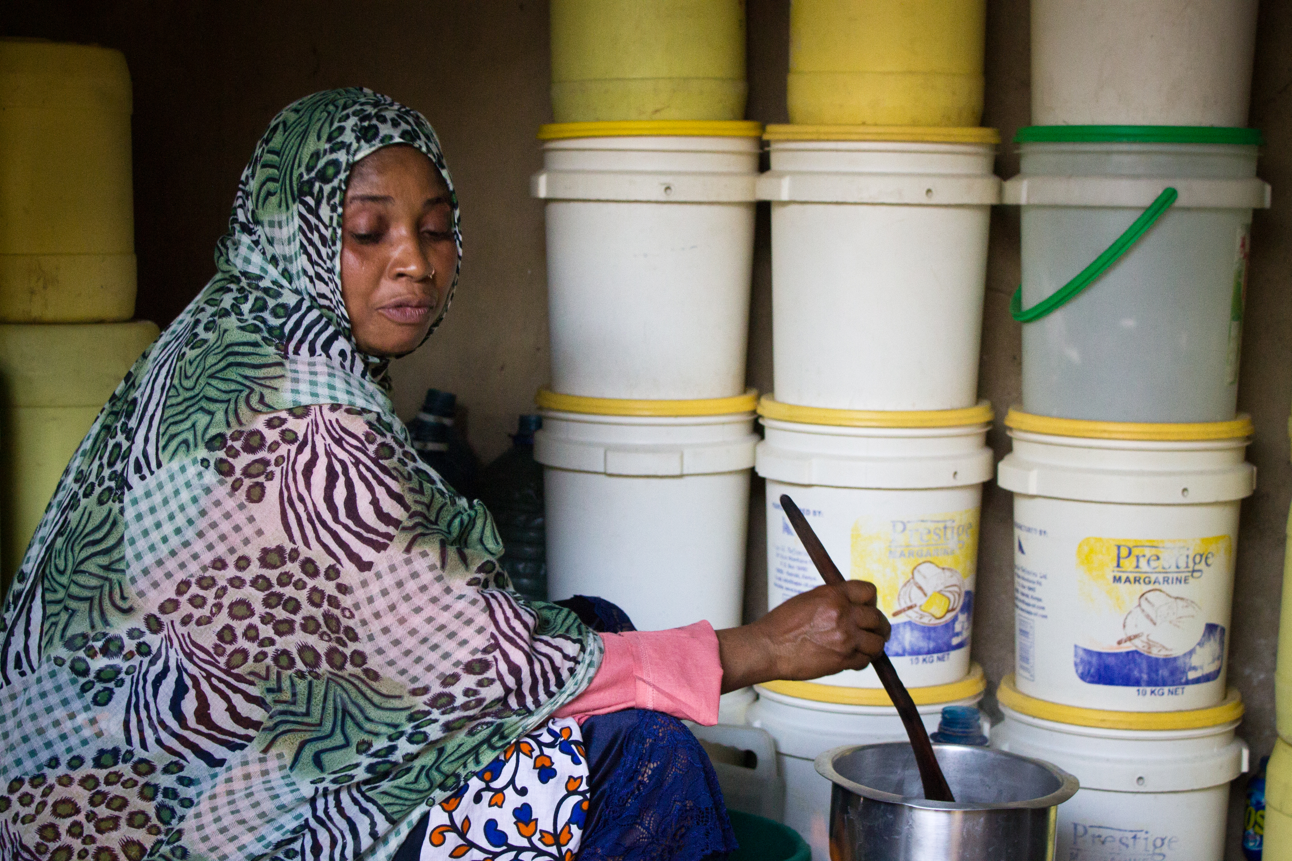 Mama Kibibi cooking in Mtongwe
