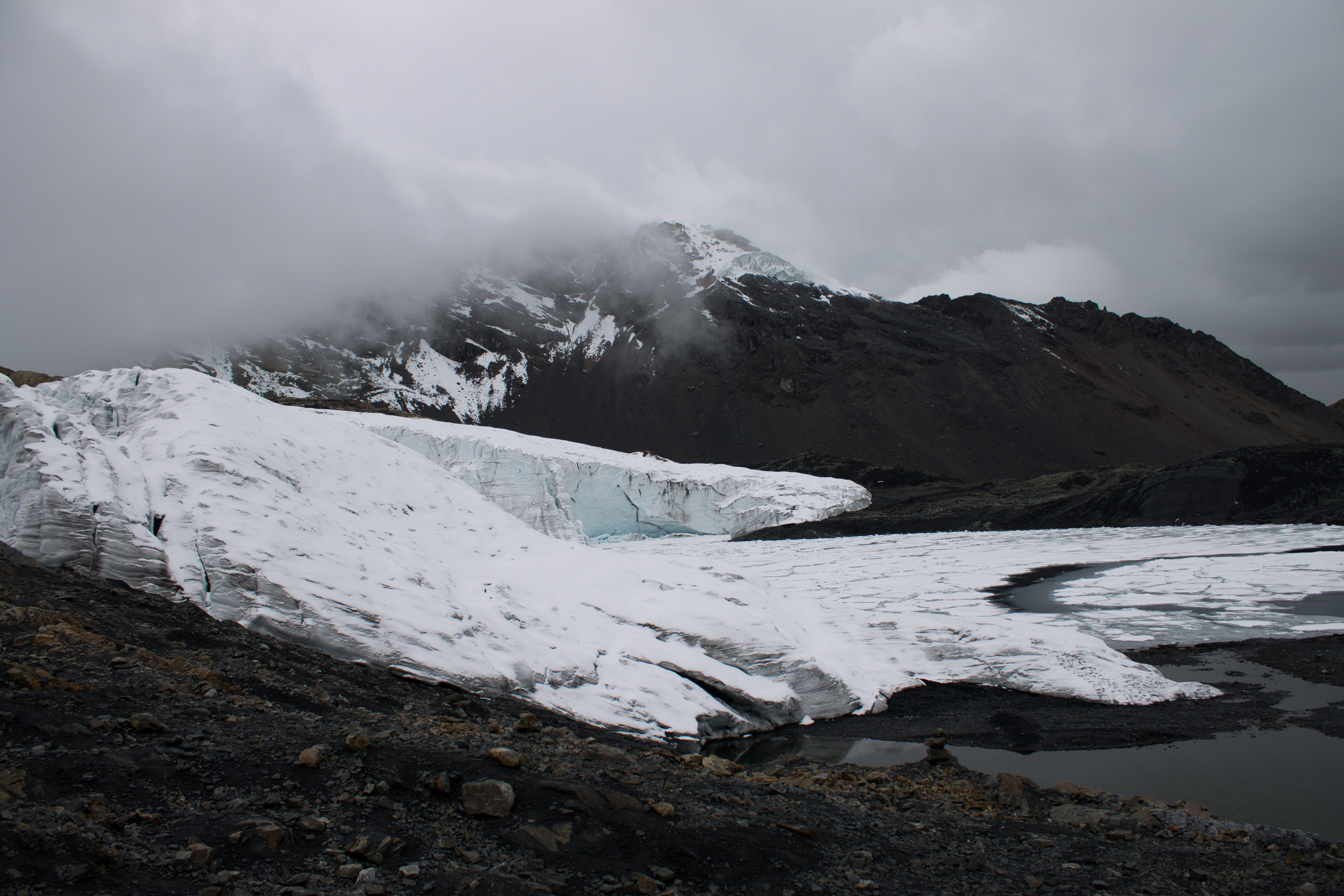 Edge of Pastoruri Glacier