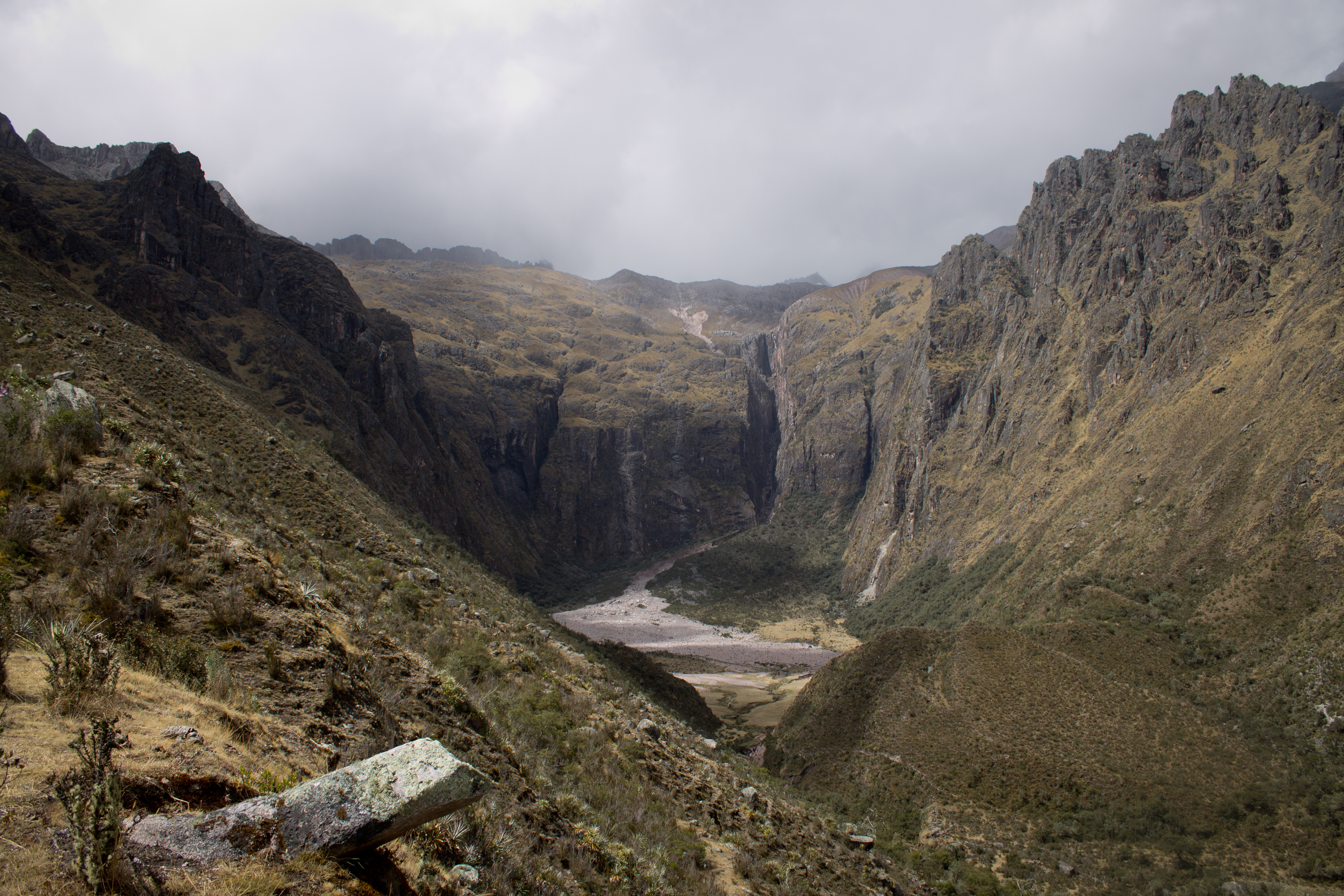 Valley with Waterfall, Sacred Valley, Peru