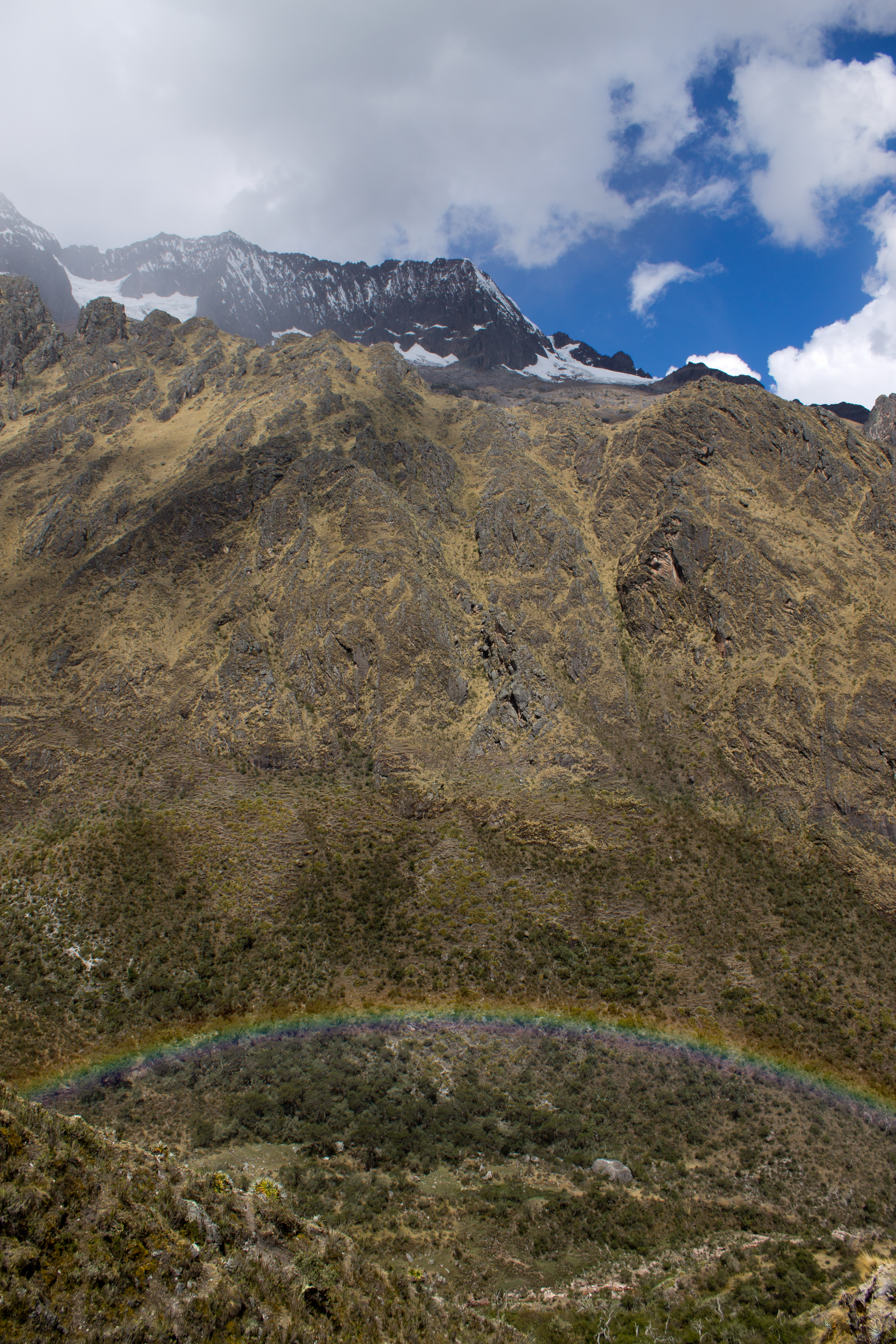 Rainbow under Chicon Glacier, Peru