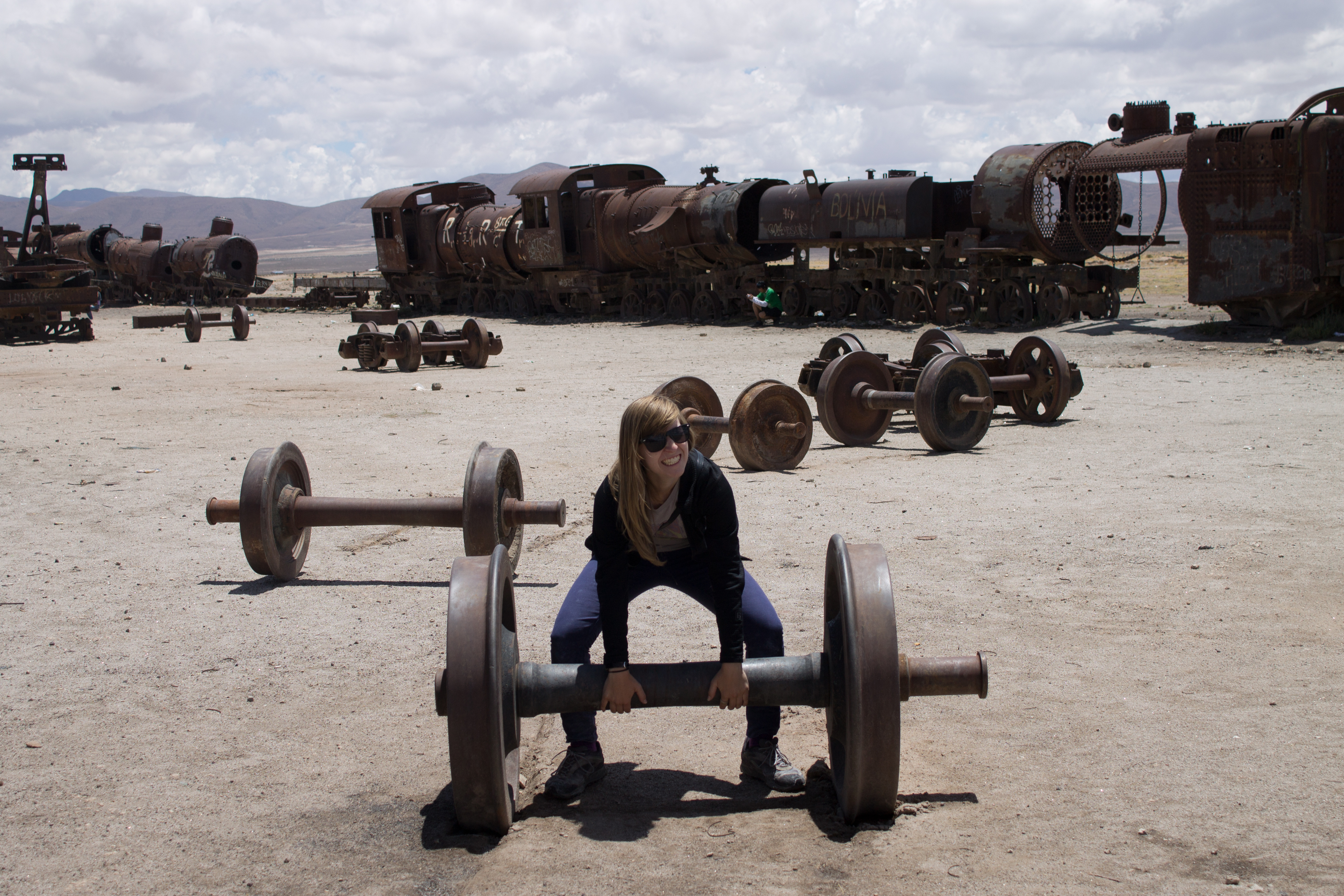 Lifting Weights at the Train Graveyard