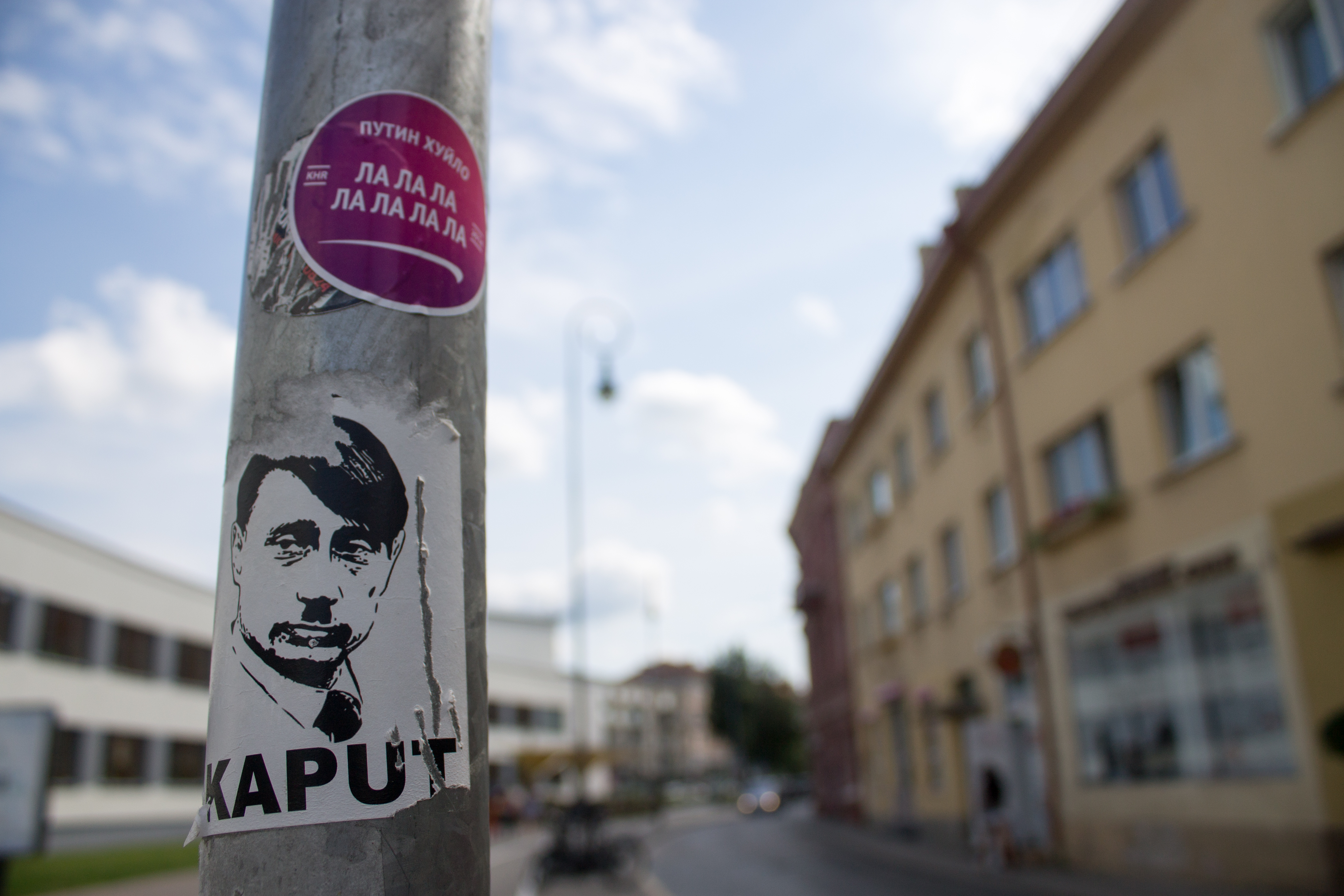 Anti-Putin Stickers, Vilnius