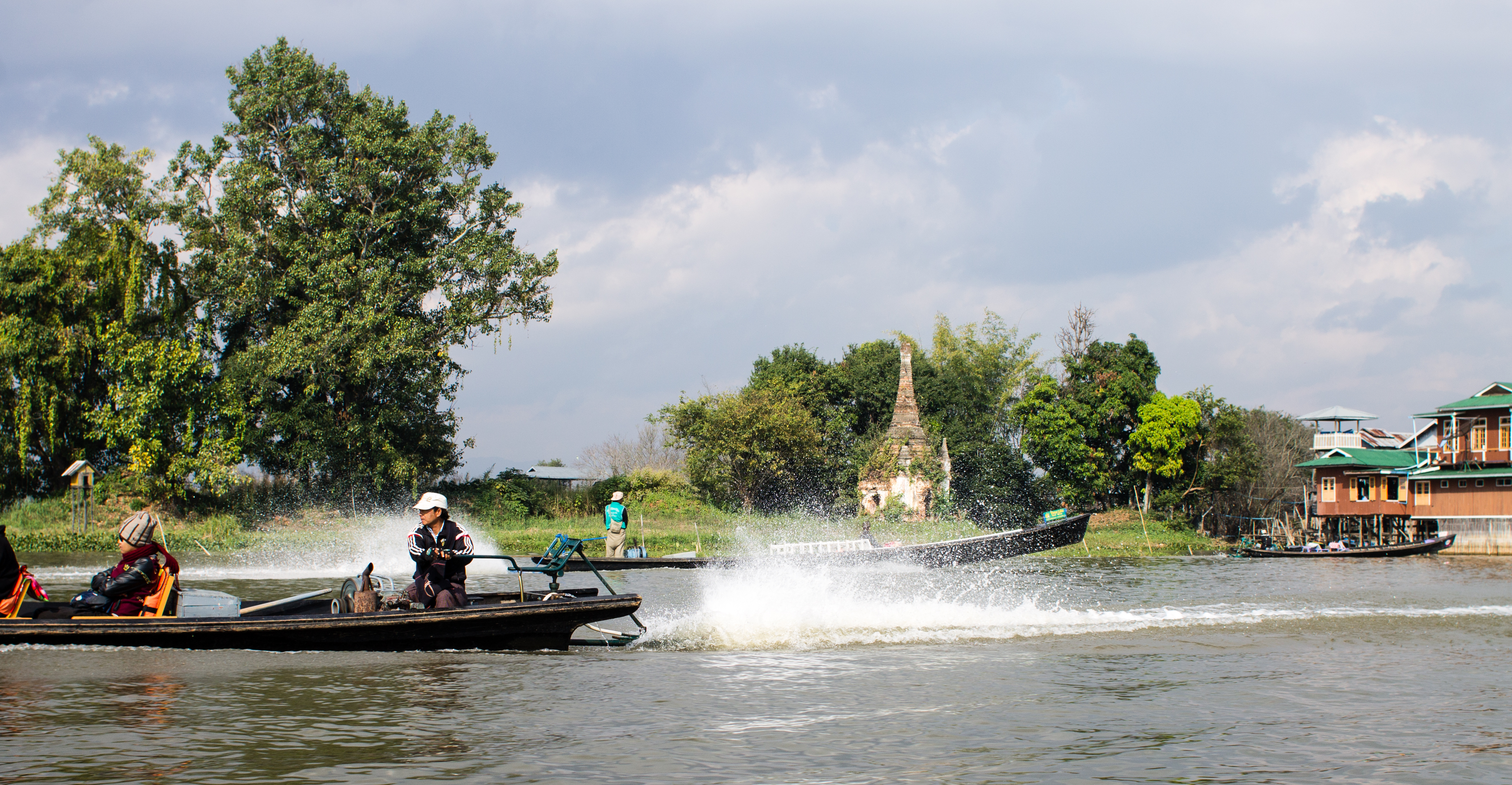 Boats on Lake Inle